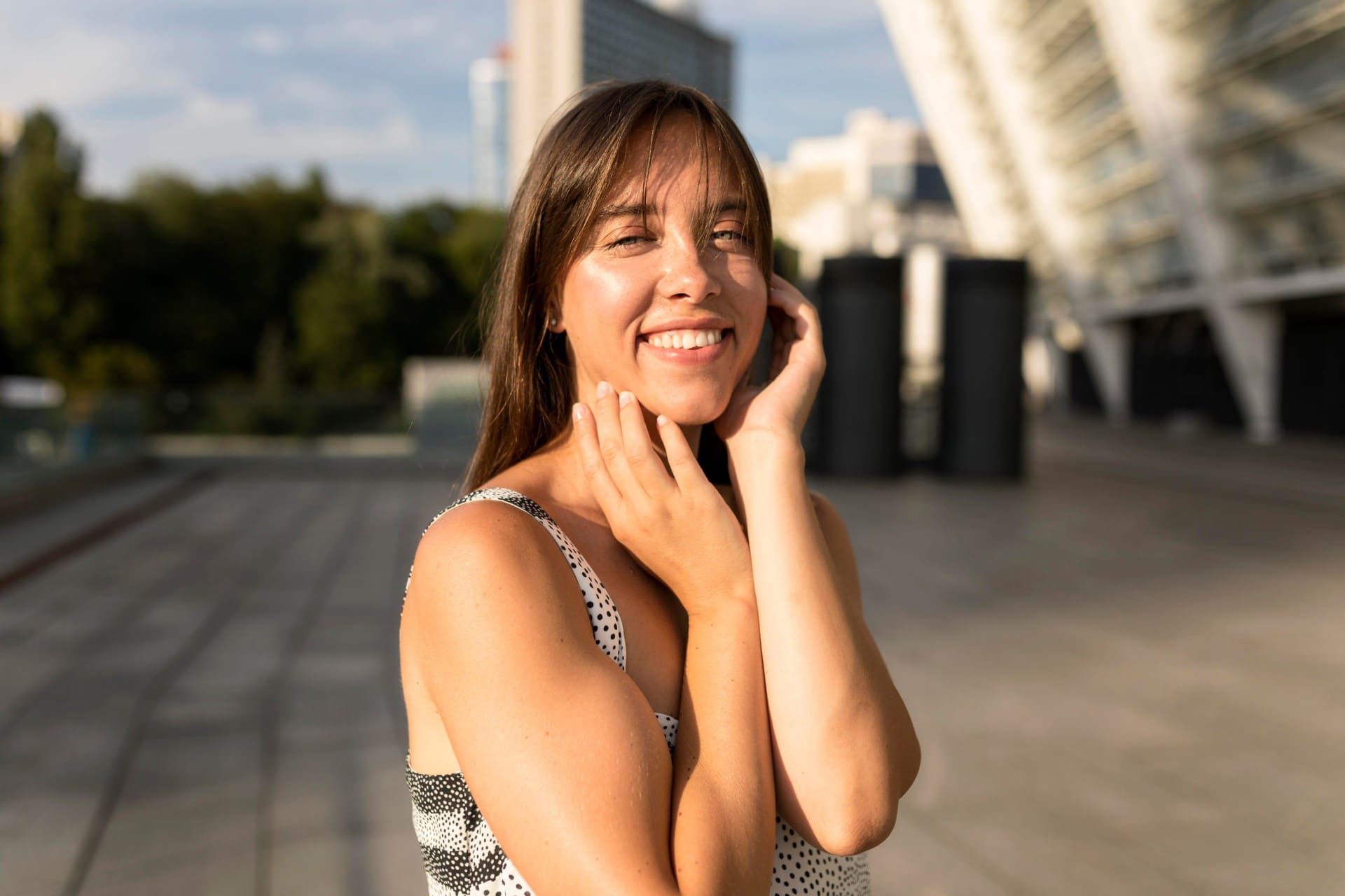 Young woman smiling